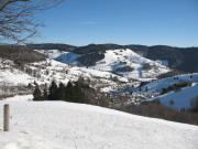 Blick von der Jugendherberge Wieden nach Nordosten auf Wieden am 11.1.2006