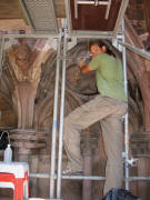 Alexander Ehrath an der S�dweite des M�nsters bei 33 Grad am 25..2006