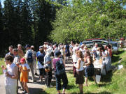 Sektempfang nach dem Gottesdienst am 2.7.2006