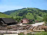 Blick nach S�den �ber die Saier-S�ge hoch zum Brandenberg am 9.6.2006