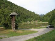 Jugendzeltplatz Bernau-Wacht - Blick nach Westen zum Weiher am 28.7.2006