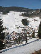 Blick nach Westen �ber Aftersteg zum Skilift am 20.3.2006