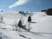 Blick vom Haldenlenzhof im Willmendobel nach S�den hoch zum Amandenhof am 15.3.2006
