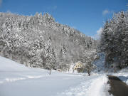 Blick nach Norden zum Gasthaus Schauinsland im Kappler Gro�tal am 6.3.2006