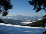 Blick von der Lindleh�h nach S�den ins disige Dreisamtal am 15.3.2006