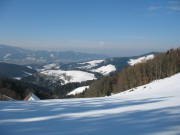 Blick �ber den Langeckhof nach S�dwesten ins Dreisamtal am 15.3.2006