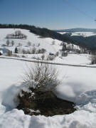 Blick nach S�dosten vom Rotkreuzweg auf den Kuhberg-Lift am 14.3.2006