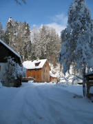 Blick nach Westen zum Waldgasthaus St.Barbara am 6.3.2006