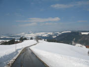 Blick �ber den Steigweg nach Westen in Richtung St,Peter - Rufenh�usle links am 15.3.2006