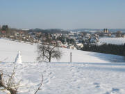 Blick nach S�dosten vom Anfang der R�merstrasse auf St. M�rgen am 18.3.2006