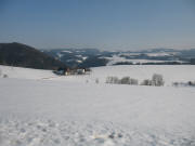 Blick nach Osten �ber den Kussenhof und das Wagensteigtal zur Steig am 18.3.2006