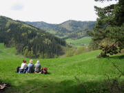 Blick vom Pfeiferbergsattel nach S�dwesten ins Kappler Kleintal am 1.5.2006