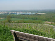 Blick vom Tuniberg nach Westen auf den Niederrimsinger Baggersee am 4.5.2006