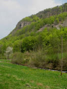 Blick vom Gemsenhaus nach Nordwesten hoch zum Scheibenfelsen