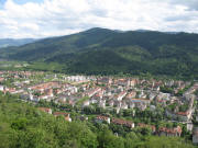 Blick vom Schlossbergturm am 19.5.2006 nach S�den auf FR-Oberwiehre
