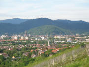 Blick vom Schönberg ob St.Georgen nach Nordosten auf Freiburg am 24.5.2006
