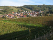 Blick nach Osten �ber Amoltern zur Amolterer Heide am 6.11.2006