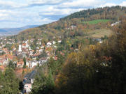 Blick vom Schloßberg beim Dattler am 18.11.2006 nach Norden auf Herdern - bei 21 Grad um 13 Uhr