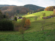 Blick vom Ortsende Demberg Richtung Schwand nach Westen am 18.11.2006
