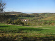 Blick vom Weg zwischen Heide4l und Steinenkreuzle nach Norden auf Gennenbach am 2.11.2006