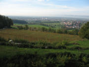 Blick von der Hochburg nach S�dwesten auf Emmendingen am 6.11.2006
