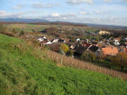 Blick nach Osten �ber Huttingen und Wintersweiler in Richtung Hochblauen am 20.11.2006