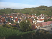 Blick nach Norden über Kiechlinsbergen bis zum Gausberg am 6.11.2007
