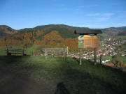 Blick über die berühmten Köpfle-Bänke am 15.11.2006 nach Norden bei 20 Grad plus