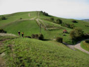 Blick zur�ck nach Westen �ber den Rastplatz "Lehr" auf den H�henweg
