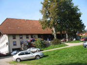Blick nach Westen zur Gartenterrasse am Gasthaus Plattenhof am 24.9.2006