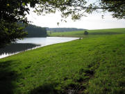Blick nach Westen �ber den Plattensee zum Gschwinghof am 24.9.2006 abends