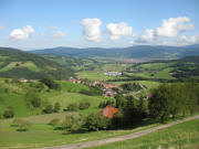 Blick �bers Str��chen nach Erlenbach und Oberried ins Dreisamtal am 5.9.2006