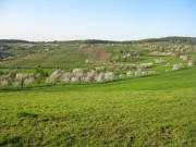 Blick vom Weg zwischen Heidel und Steinenkreuzle nach Norden zum Hunnenberg ob Gennenbach am 2.11.2006