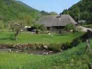 Blick nach Norden �ber den Pr�gbach zum 200 Jahre alten Ortlieb-Hof am 28.4.2007