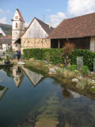Blick nach Osten zur Kirche in Holzen am 3.4.2007