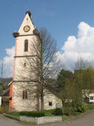 Blick nach Nordosten zur Holzener Kirche am 3.4.2007