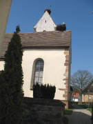 Blick nach Norden zur Marienkirche in Reute am 2.4.2007