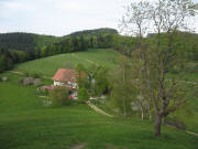 Blick nach Norden zur Gaststätte Schweighof am 24.4.2007