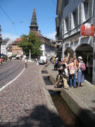 Blick nach Nordwesten zu Oberlinden am 15.8.2007 - rechts die breitesten B�chle