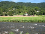 Blick nach Norden zur Kartaus am 1.8.2007 - Sportplatzplanierung beginnt