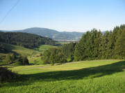 Blick vom Thomasberghof nach S�den �bers Rechtenbach nach Kirchzarten am 26.8.2007
