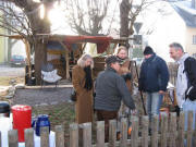 Blick nach S�den zur Krippe beim Hirschen in Ebent am 22.12.2007 