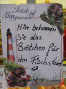 inweis beim Bäcker:  Paty's Brotwagen am 31.12.2007