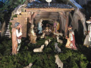 Alte Krippe der Buchenbacher Pfarrkirche im Hansmeyerhof am 23.12.2007