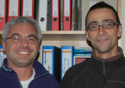 Frank Oberlin leitet "Pflege mobil" in Stegen (links) und Marcus Weiland den Ebneter Pflegedienst "Pflege aktiv"