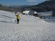 Blick nach Norden �ber die Stollenbacher H�tte zum Hinterwaldkopf am 18.12.200