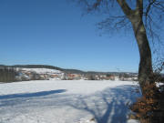 Blick von den 11 Buchen nach Norden auf Wolperdingen am 21.12.2007