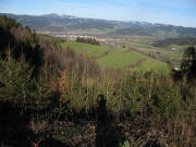 Blick vom Fu�enh�usle s�d�stlich der Immi nach Norden auf Kirchzarten am 9.2.2007