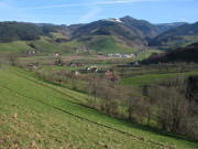 Blick vom Hinteren Geroldstal beim Gost-B�hl nach Osten ins Weilersbach (Mitte) und Zastlertal (rechts) am 9.2.2007