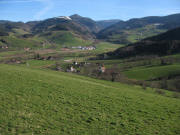 Blick von der Immi am 9.2.2007 nach Osten �ber Weilersbach und Zastler hoch zum H�usleberg und Hinterwaldkopf